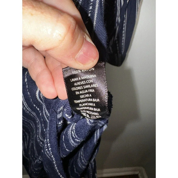 Dear John Shirt Dress   Roll Up Sleeves Flowy Blue And White Striped S - Picture 8 of 11